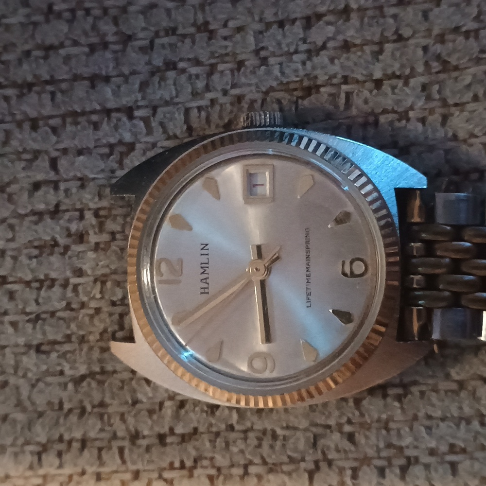 Hamlin Silver Watch with Brown Strap